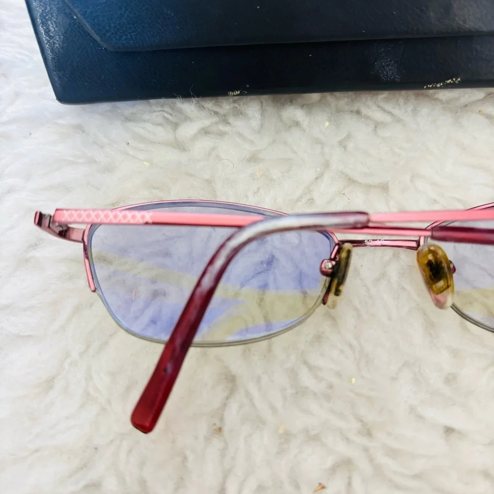 Bulova Medora Titanium Wine Eye Glasses Frame Only w/ Case 52-19 135